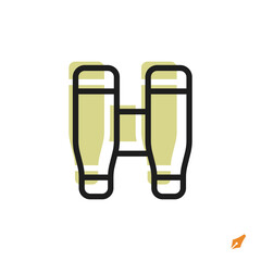 binocular icon is designed in a visually appealing and easily recognizable style. It’s suitable for various visual needs such as apps, presentations, digital media, or other graphic design projects.