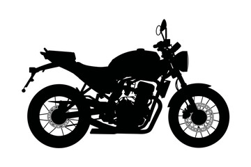 Obraz premium Classic Motorcycle Silhouette A Timeless Design Icon