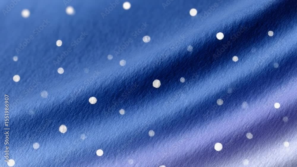 Poster blue fabric texture with white dots: elegant blue fabric with subtle gradient and scattered white do