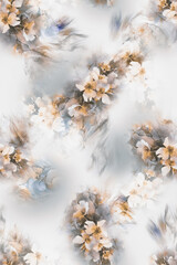 spring flowers and butterflies