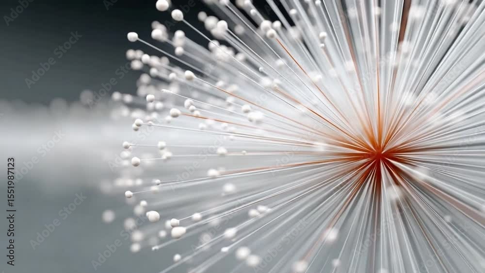 Poster illuminated fiber optics: an abstract image highlighting the intricate beauty of fiber optic technol