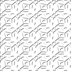  3d relief tiles.
Vector pattern with symmetrical elements . Modern stylish abstract texture. Repeating tiles from striped elements. Black and white pattern.