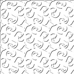  3d relief tiles.
Vector pattern with symmetrical elements . Modern stylish abstract texture. Repeating tiles from striped elements. Black and white pattern.