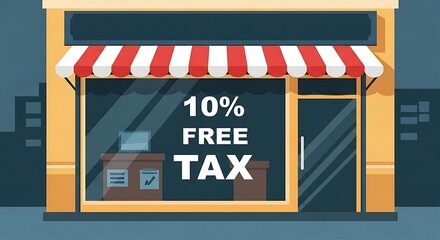 Storefront Offering Ten Percent Free Tax Deal Illustration