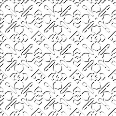  3d relief tiles.
Vector pattern with symmetrical elements . Modern stylish abstract texture. Repeating tiles from striped elements. Black and white pattern.