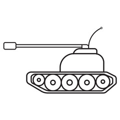 Fototapeta premium War line icon.. tank line icon