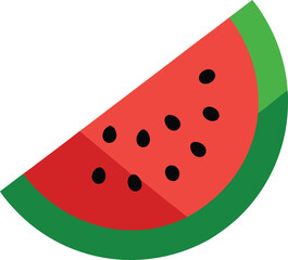 Watermelon Slice vector illustration isolated on white background
