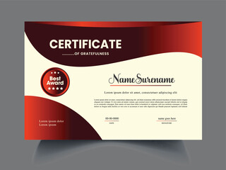 Certificate design sample for create professional certificate