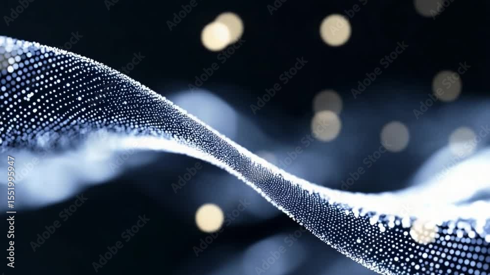 Poster abstract dna strand: an abstract representation of a dna strand, its double helix structure shimmeri