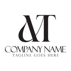 Letter MT or TM Luxury Vector Logo Design for Fashion, Jewelry, and Boutique. 標誌設計, ロゴデザイン, Diseño de logotipo