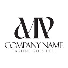 Letter MV or AMV Luxury Vector Logo Design for Fashion, Jewelry, and Boutique. 標誌設計, ロゴデザイン, Diseño de logotipo
