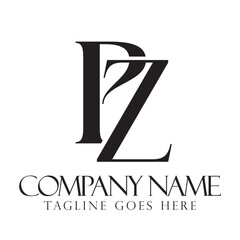 Letter PZ or ZP Luxury Vector Logo Design for Fashion, Jewelry, and Boutique. 標誌設計, ロゴデザイン, Diseño de logotipo