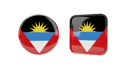 Two Glossy Icons Featuring The