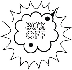 Bold and Eye Catching 30 Percent Off Sale Design with Burst