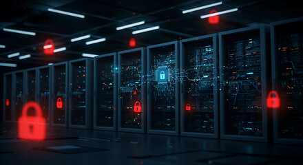 A futuristic AI cyber defense network that actively detects and neutralizes digital threats in real-time