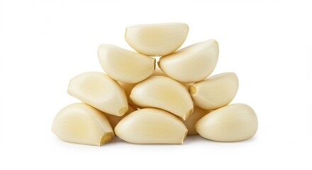 햇살 가득한 싱싱한 마늘 정렬