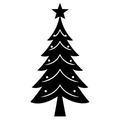 christmas tree vector illustration