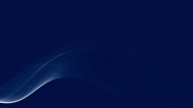Abstract navy blue background with subtle white light waves, ideal for modern tech, business, or digital presentations.