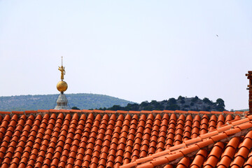 Traditional Mediterranean architecture in Sibenik, Croatia.