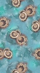 Abstract with geometric fractal background design