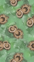 Abstract with geometric fractal background design