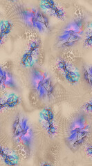 abstract watercolor background with flowers