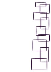 Abstract geometric shapes in minimalist line art style  