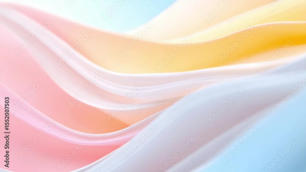 Poster Abstract Pastel Flow: A mesmerizing dance of soft pastel hues gracefully intertwines, creating an ethereal and abstract composition. conveying the idea of flow and harmony.