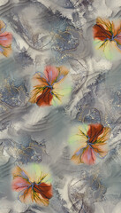 Abstract and  geometrical colourful object with multiple colours background pattern.