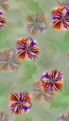 Abstract and  geometrical colourful object with multiple colours background pattern.