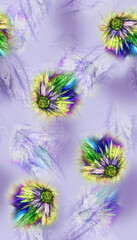 abstract background with flowers