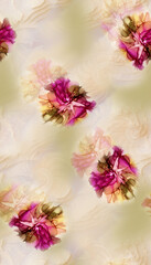 watercolor background with flowers