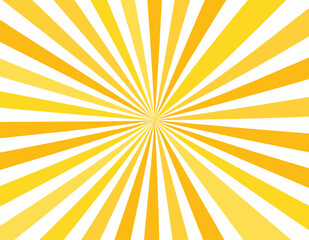 Golden Yellow Sunburst Radiating from Center on White Backdrop Graphic Resource