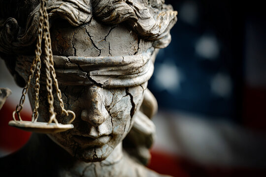Crumbling Lady Justice