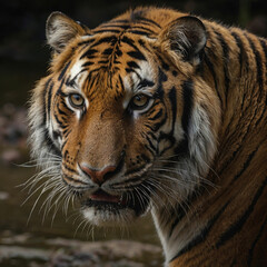 Fototapeta premium portrait of a bengal tiger Ai generated