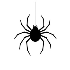 Spooky Hanging Spider Silhouette for Halloween Decoration and Celebration