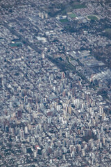 Obraz premium Buenos aires urban aerial view from airplane point of view