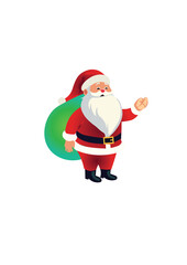 santa claus with a bag