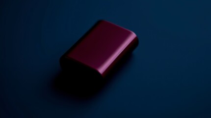 Maroon Rectangle on Blue Surface