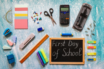 First Day of School Chalkboard Scene