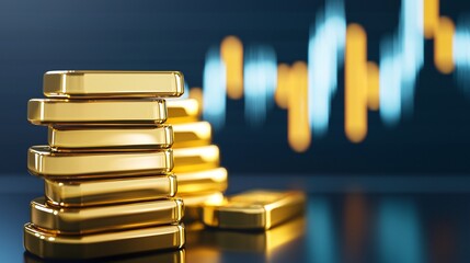 Stacks of gold bars and currency symbols interacting with a dynamically fluctuating oil price chart, illustrating the macroeconomic forces and currency impacts on oil market adjustments.