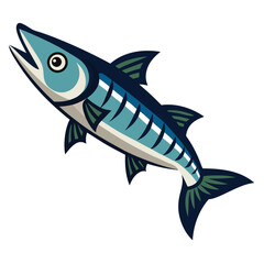 Clean Barracuda Fish Vector Illustration