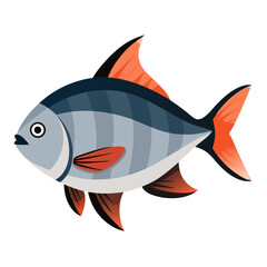 Clean Bream Fish Vector Illustration