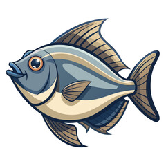 Halibut Fish Vector Art | Clean and Simple Design
