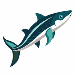 Minimalist Knifefish Graphic on White Background