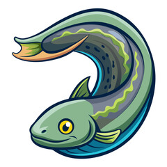Clean Moray Eel Fish Vector Illustration