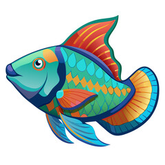 Parrotfish Vector Art | Clean and Simple Design