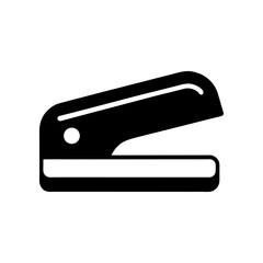 Minimalist stapler icon logo with white background for modern office supply branding