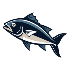 Clean Pollock Fish Vector Illustration