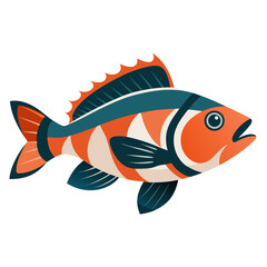 Clean Rockfish Vector Illustration